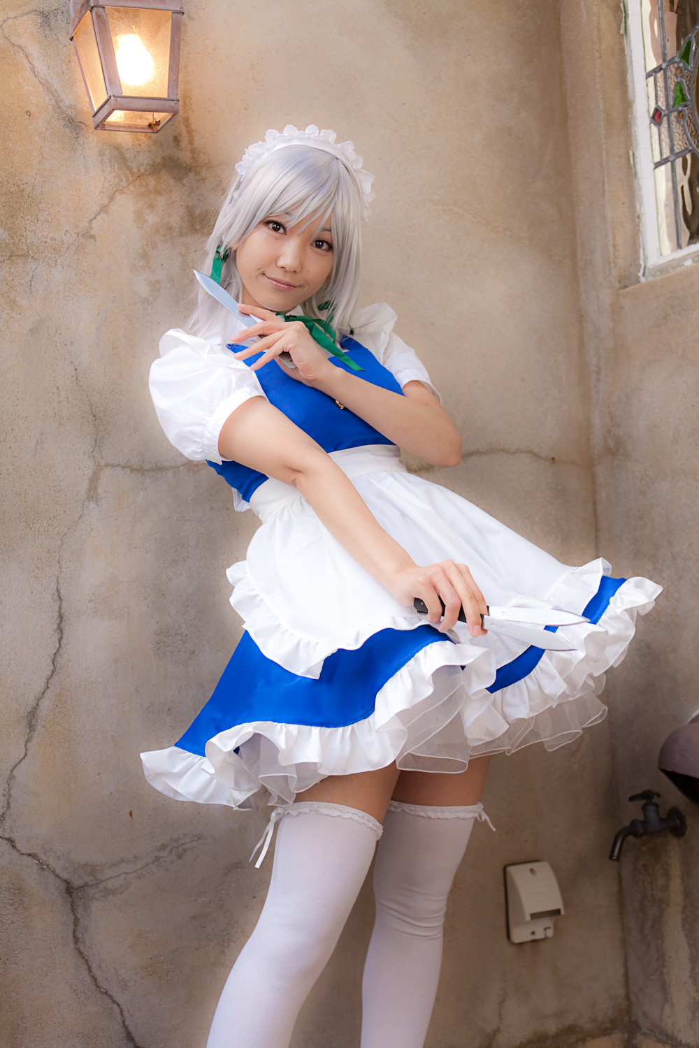 cosplay美女套图 c77 Sakuya Izayoi　白丝假发扮相(1)